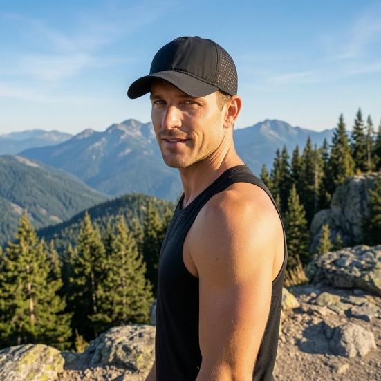 Summer Lightweight Baseball Cap, Adjustable Back Buckle Quick-Drying Sun Hat, Breathable Holes Sun Protection Hat for Hiking Running Cycling Outdoor