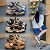 Boys Sports Sandals Toes Capped Anti-kicked Kids Beach Shoes Hollowed-out Breathable 2025 Summer New Boys Running Shoes Non-slip