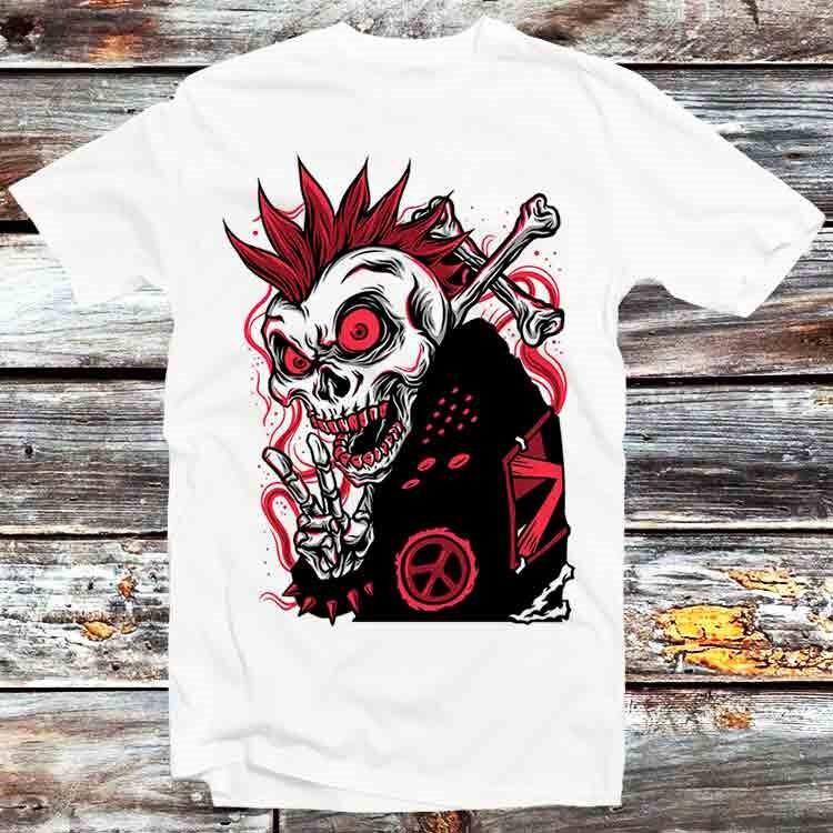 

Rocking Skeleton T Shirt B954 S