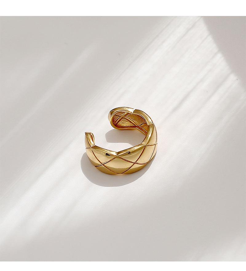 HYACINTH Korean Metal Scratch Index Finger Ring - Cold Style Fashion Temperament