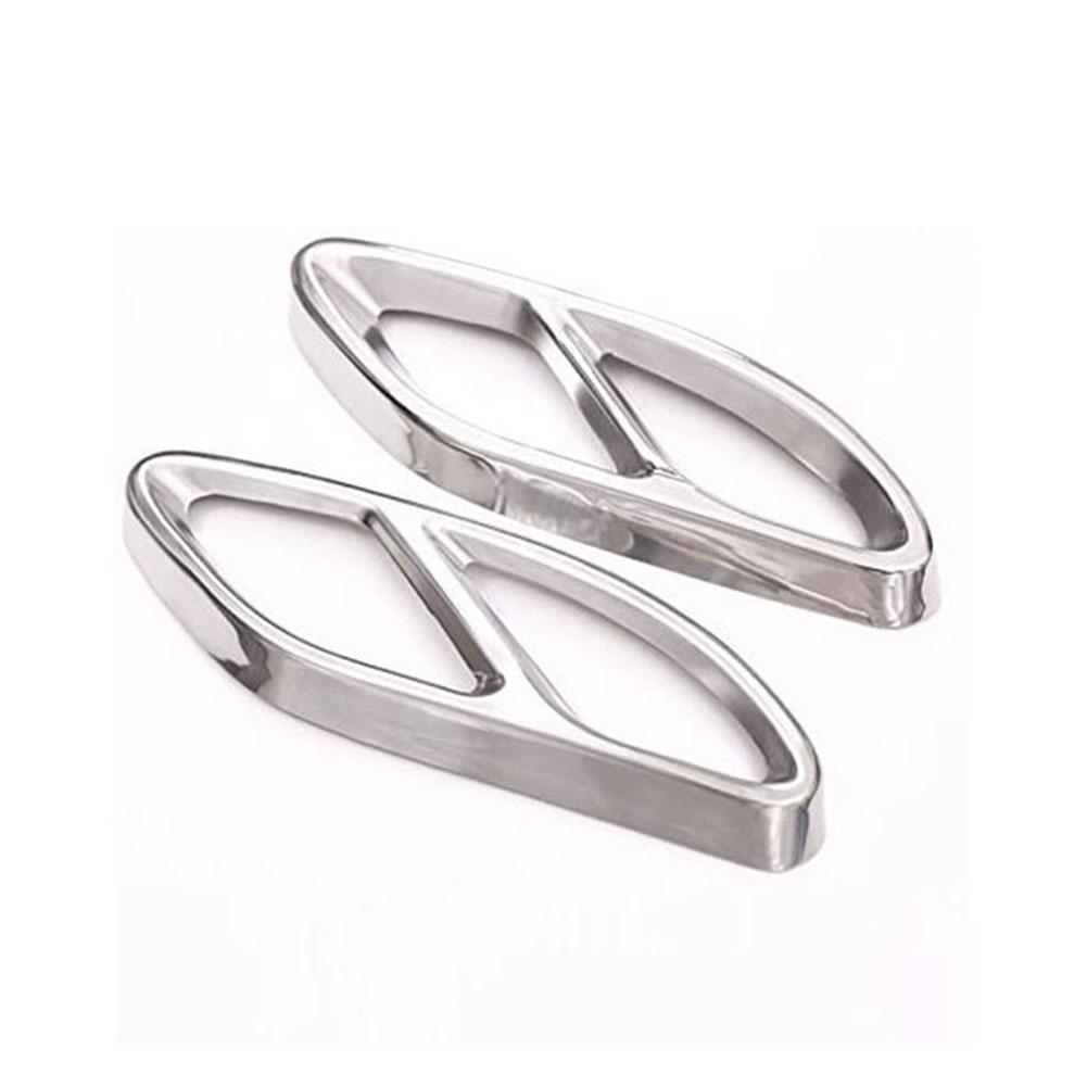 2pcs Stainless Steel Exhaust Pipe Cover Trim Parts Are Suitable for Mercedes Benz A B C E GLC GLE Class W176 W246 W205 W213 AMG