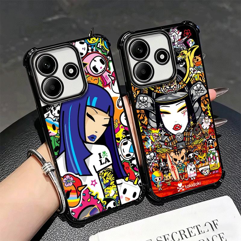 Japan T-Tokidokis Art Soft Phone Case For Xiaomi Redmi Note 14 15 Pro Plus 13 12 11S 11T 5G 10 9S 9 Plating Anti-Fall Fundas