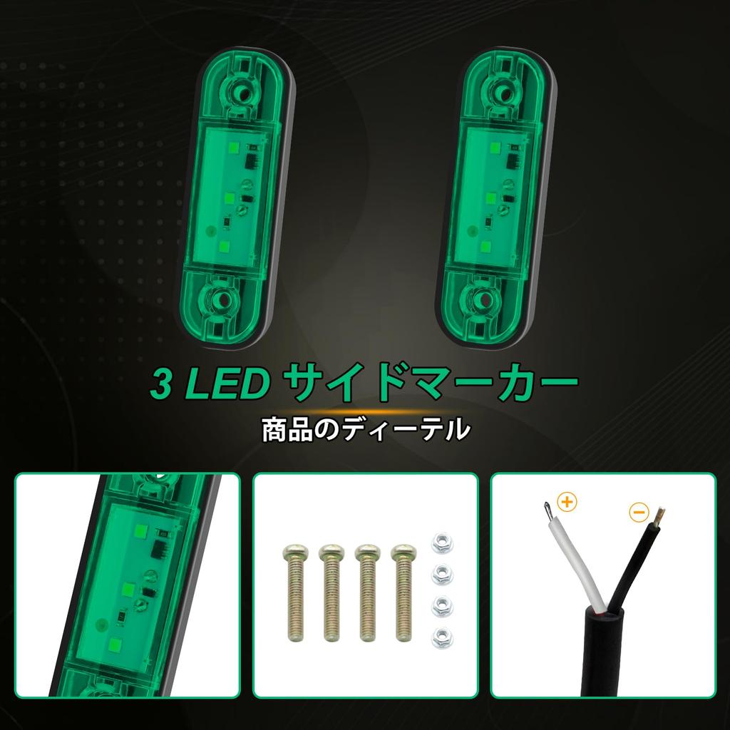 Side Marker LED, LED Side Marker Clearance Lights, Side Marker Lights, Surface Mounted Little