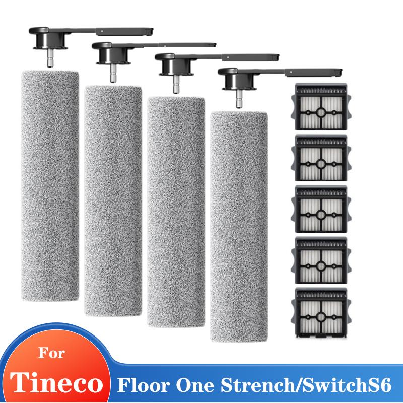 For Tineco Floor One Stretch S6 /Switch S6 Vacuum Cleaner Accessories Detachable Soft Roller Brush HEPA Filter Kit Parts
