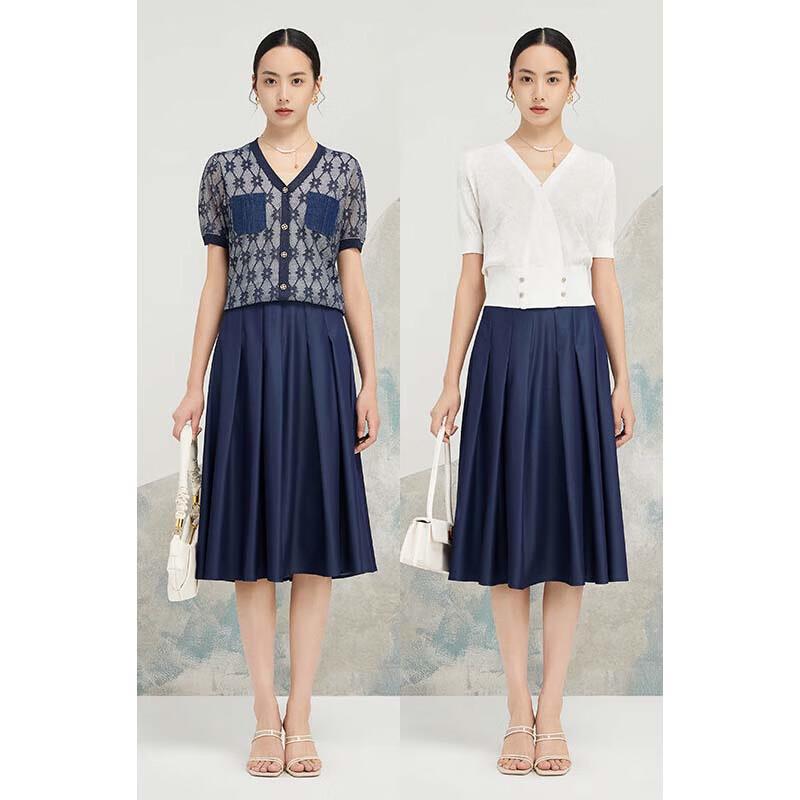 JESSIE Women's Lyocell Pleated Midi Skirt