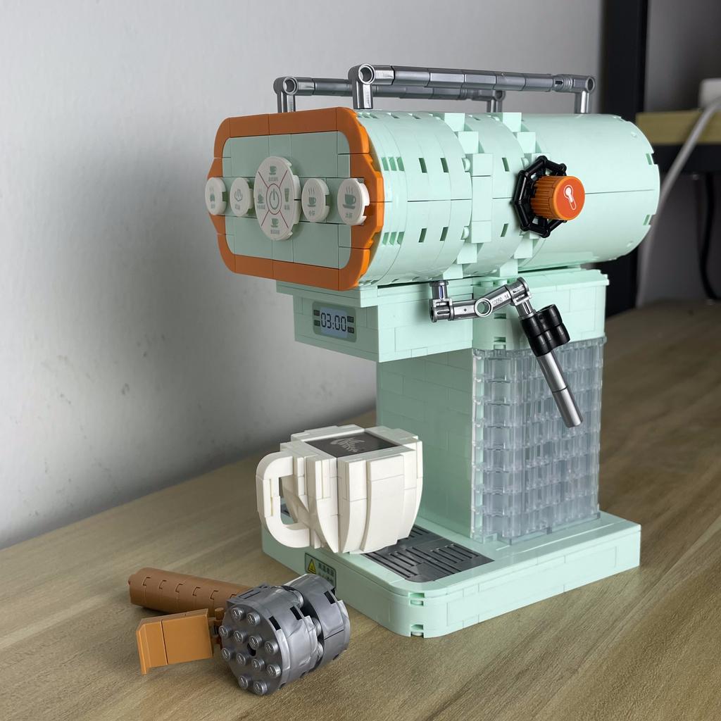 Retro Bread & Coffee Machine Building Block Set - Creative  Toy, Adult Simulation Model Coffee Gift, Unique Gift for Men & Women