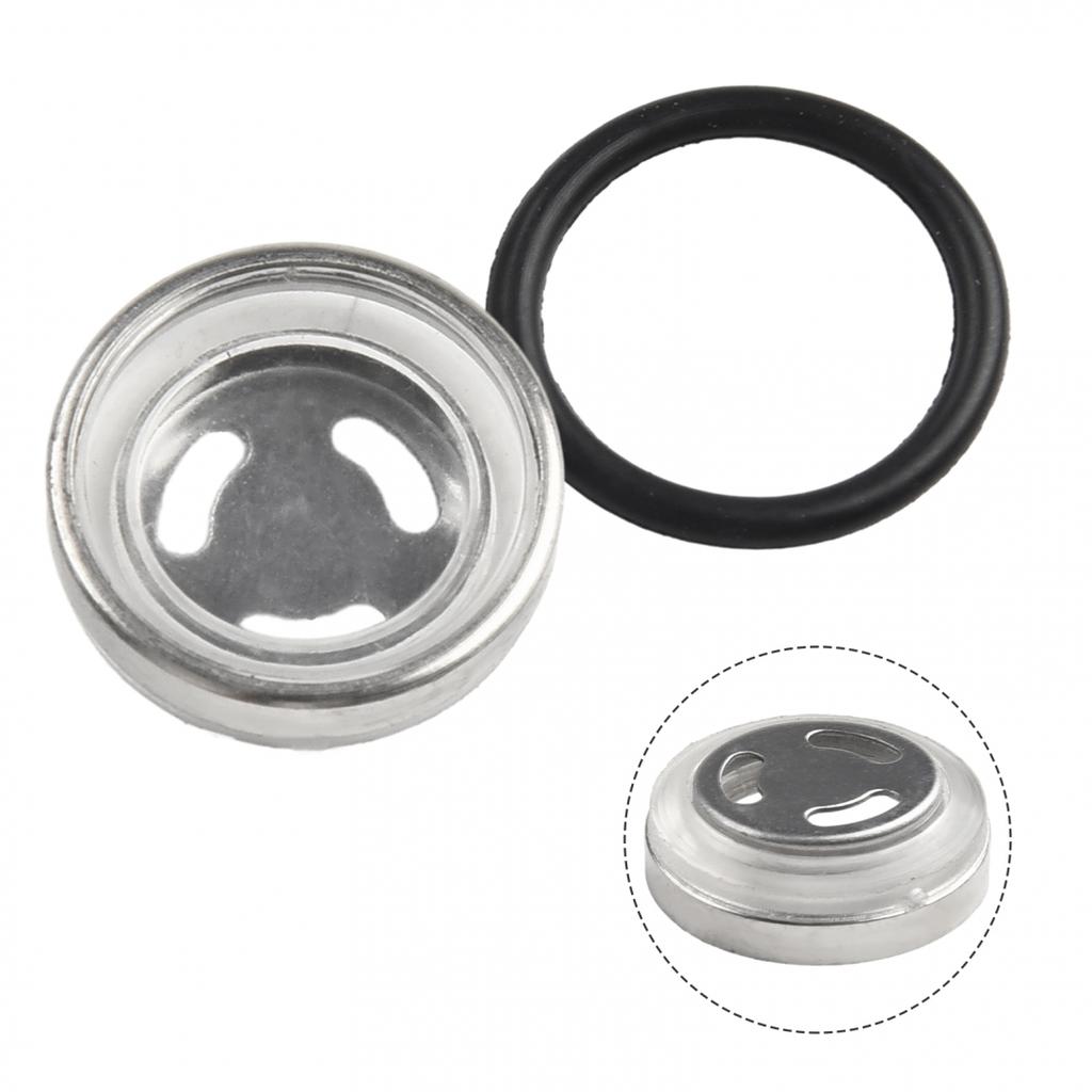 Sight Glass Rubber Gasket Silver 1pcs ABS Brake Master