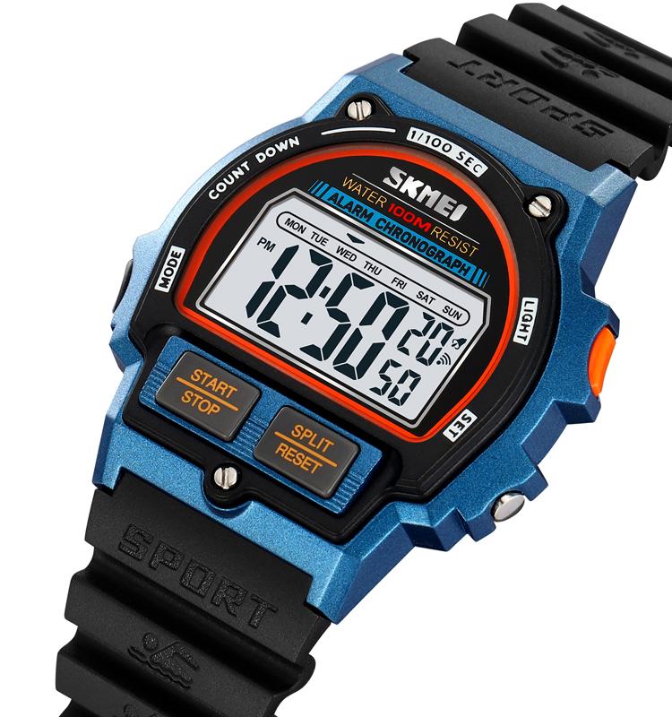 SKMEI 2263 Stylish Odm Man Digital Watch Best Power Silicone Band Water Proof Calender Concise Low Cost Sports Watch Supplier