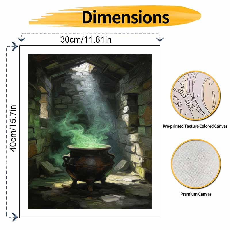 Halloween Magic Potion Pot Digital Oil Painting Coloring Painting Hand Painting Home Decoration