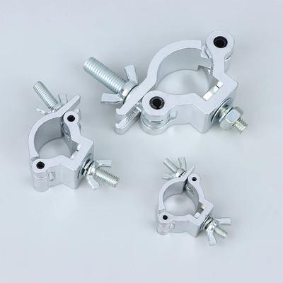 1Pcs Aluminum Alloy Stage Lights Truss Clamp Clip Bracket 18-21mm 38-52mm DJ Light Clamps Silver Quick Release Lamp Hanger Hooks