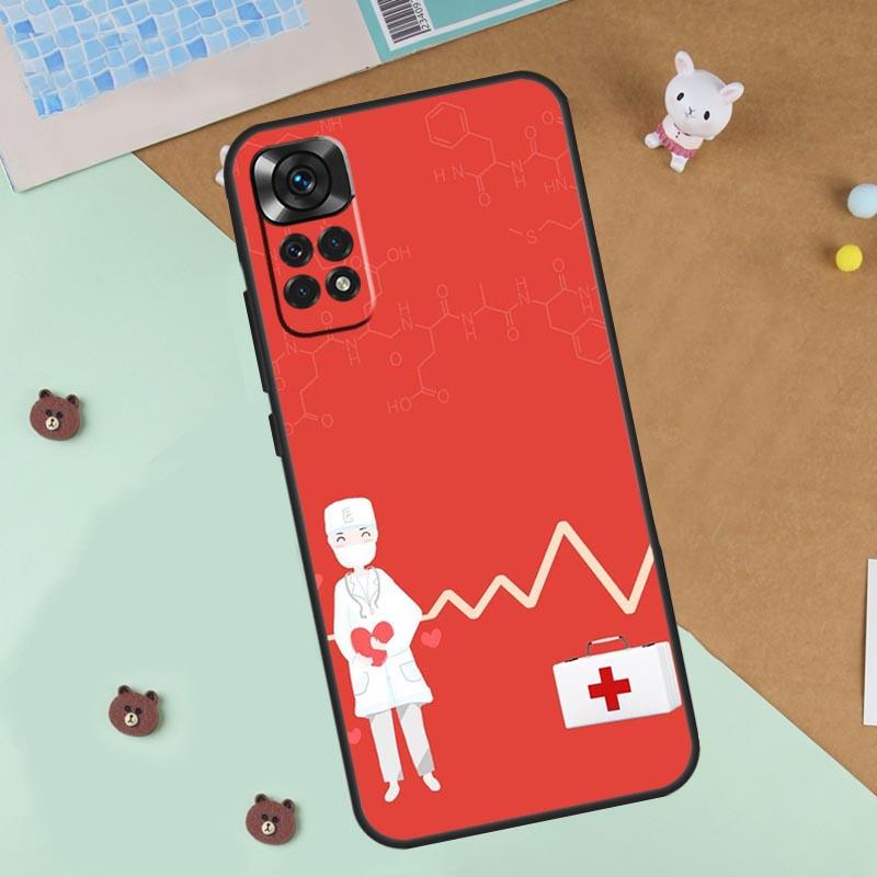 Мультяшный Чехол-Доктор Медсестра Медицина Для Xiaomi Redmi 14C 10C 12C 13C Чехол Для Redmi Note 13 Pro 14 9 10 11 12 10S 11S 12S Redmi Note 12 Pro 4G