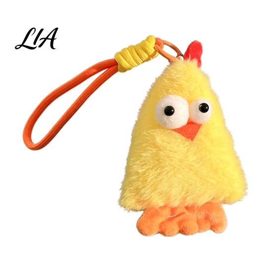 Flauschiges Cartoon-Hängeornament Niedlicher Tier-Plüsch-Schlüsselanhänger mit großen Augen, Dreieckiges Monster-Anhänger für Plüsch-Schlüsselanhänger Kinderrucksack, Weicher Taschenanhänger,