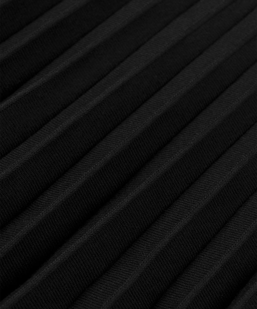 Basica Pleated Knit Skirt (Black)