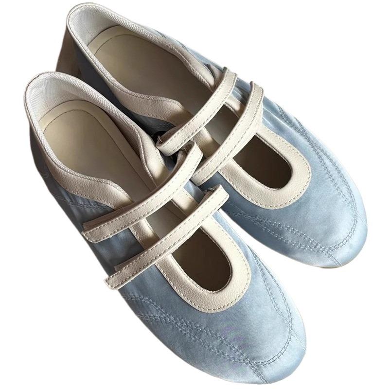 Fashion 2025 Hot Sale Vintage Ballet Flats Women Low-Cut Round Toe Wide Width Flat Sole Fashion Versatile Casual Solid Color Shoes