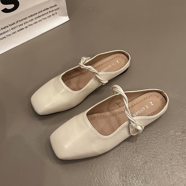 Fashion Shoes Cover Toe Womens Slippers Outdoor Slides Pantofle Flat 2025 Summer Mary Janes Slippers Women Summer Shoes Slides Cover Toe