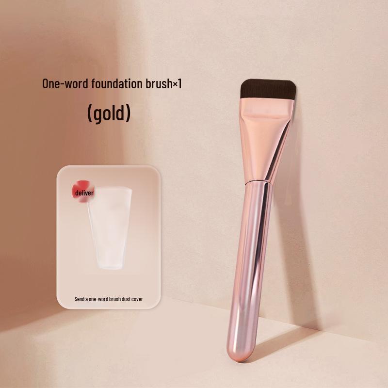 Streifenfreier Flachkopf-Foundation- und Concealer-Pinsel für einen gleichmäßigen Make-up-Auftrag