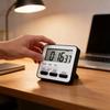 Multifunction Silent Timer With Magnetic Mount For Students And Kitchen Use