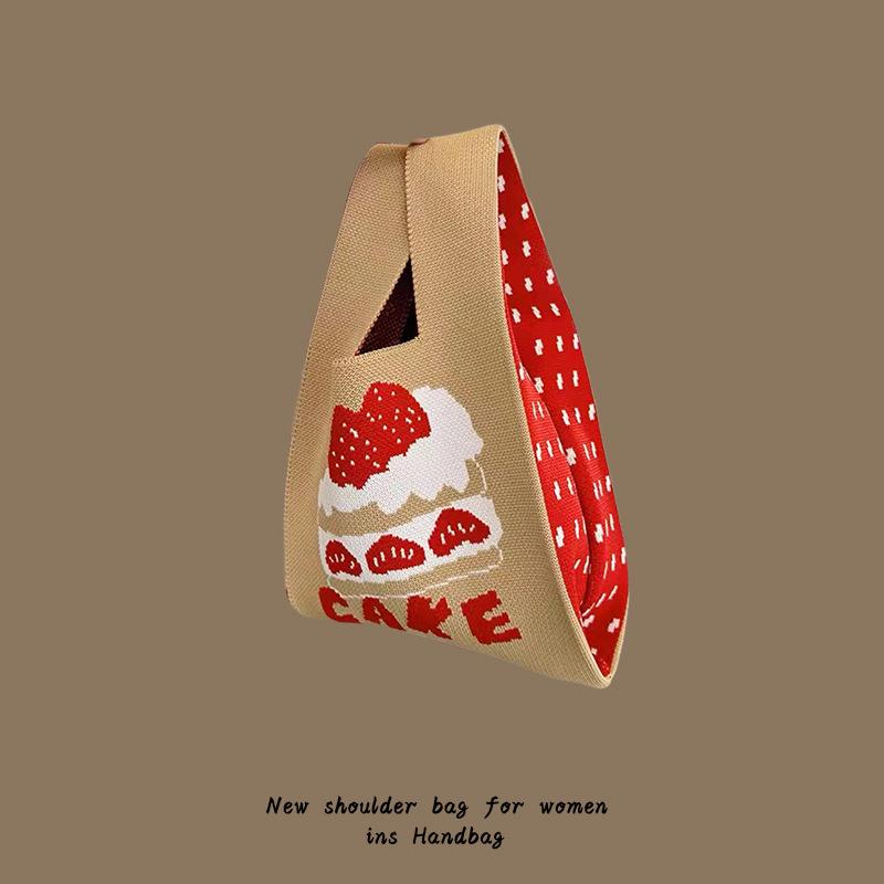 Сумка-тоут Женская вязаная шерстяная сумка-ведро Легкая сумка через плечо с баской — фото 32