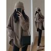 Sweater Women's Autumn and Winter Long Lazy Style Design Sense Imitation Raccoon Velvet Loose Thickened Knitted Bottoming Shirt Outer Wear Women