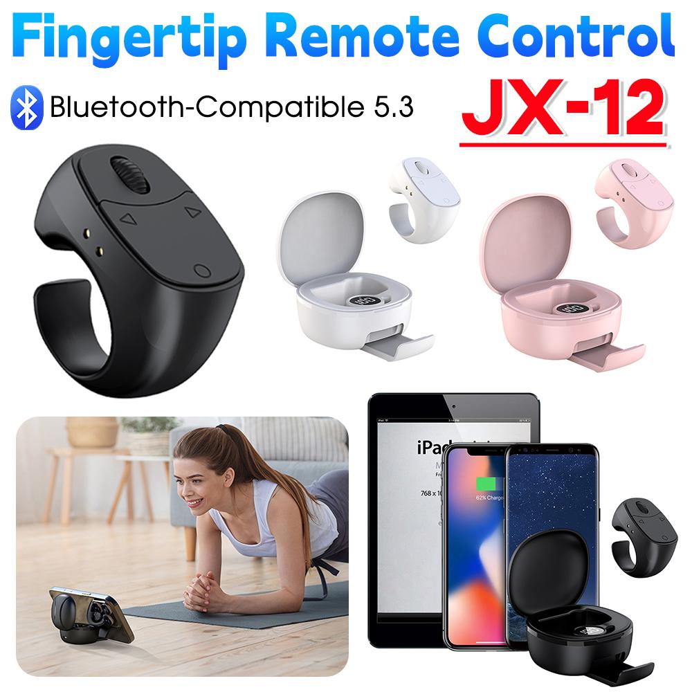 Multi-function Automatic Remote Control BT 5.3 Portable Selfie Browse Video Read E-books Fingertip Controller for Mobile Phone