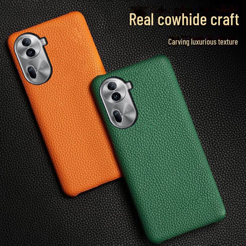OPPO Reno8 8PRO Genuine Leather Half-Cover Case