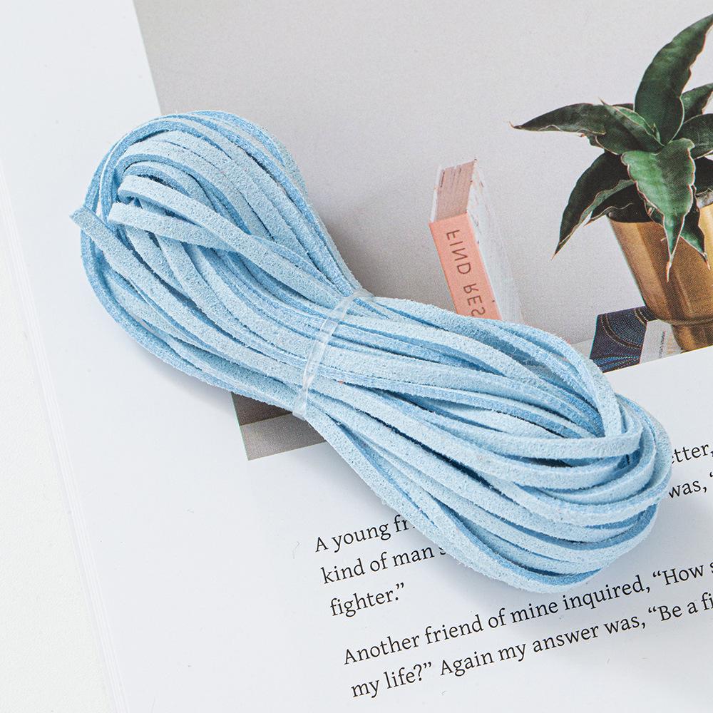 Korean Double-Sided 3mm Deerskin Suede Rope for Gift Box Decoration and Handmade DIY Projects.
