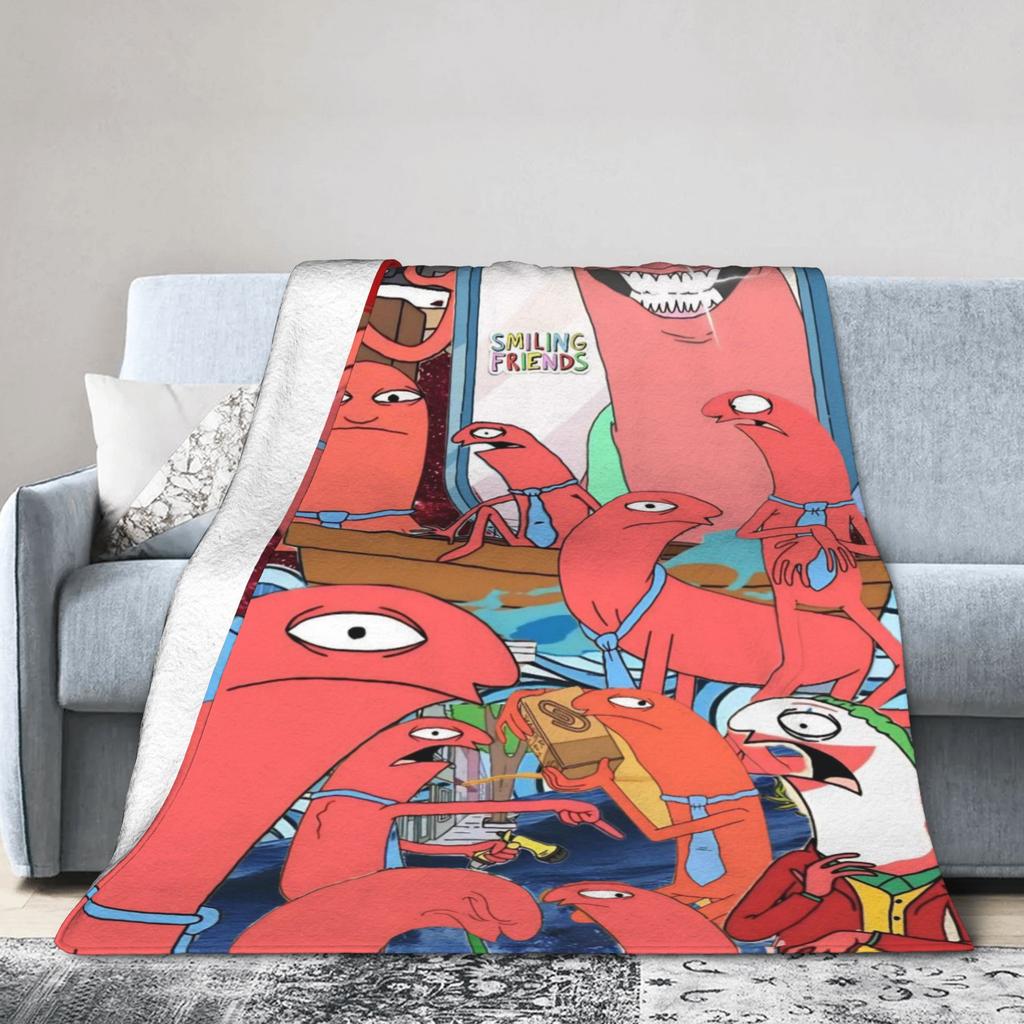 Smiling Friends Pim and Charlie  Blanket Multi-size Super Soft Cozy  Throw Blankets for Couch Sofa and Bed