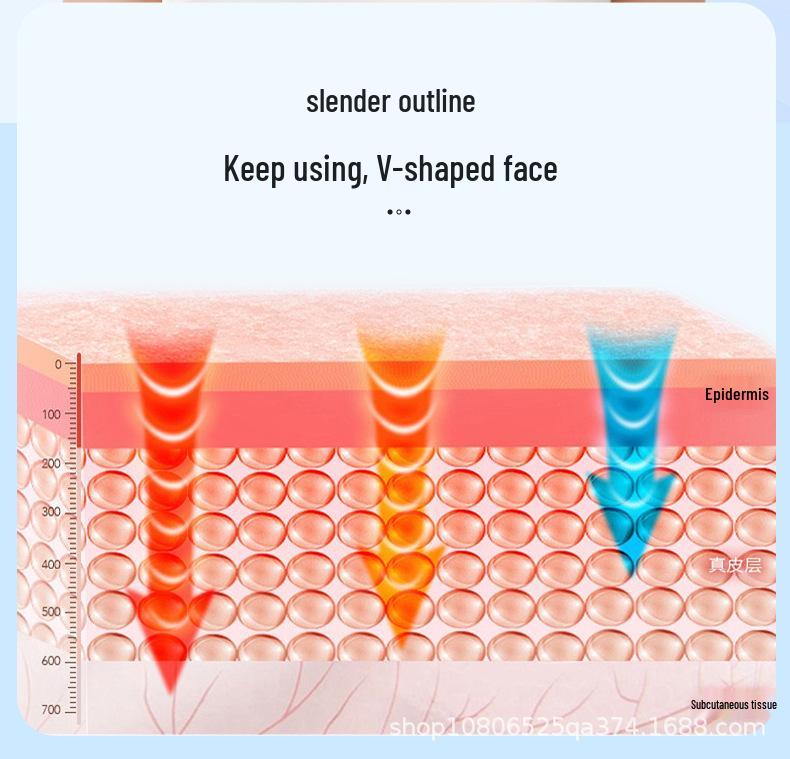 EMS Microcurrent V-Shape Face Slimming Massager: Vibration & Heat for Lifting and Double Chin Reduction
