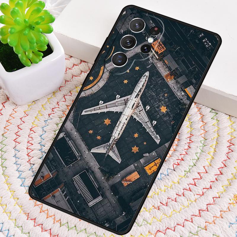 Travel aircraft airport runway TPU Phone Case For Samsung Galaxy note 10 pro S26 S25 S24 S23 S22 Ultra Plus S21 FE S20 Cover