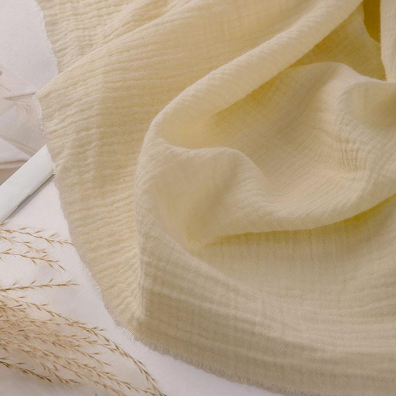 Double Layer Gauze Fabric 100% Cotton Crepe Sewing Fabric Soft For DIY Sewing Baby Dress Summer Clothing Bath Towel Napkin Cloth