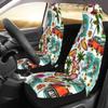 Casual Hawaiian Vacation Print Car Seat Covers Set 2 Pcs Elastic Auto Interior Car Accessories Protectors Non-Slip Auto Cove