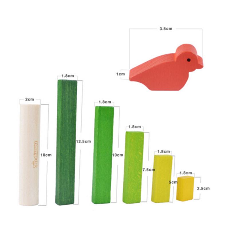 Balance Stacking Game Bird Building Blocks Multicolor Wooden Toys Children's Birthday Present Intell