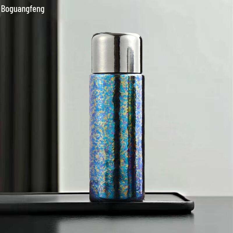 Boguangfeng Pure Titanium Double Wall Tea Infuser Mug, 430ml