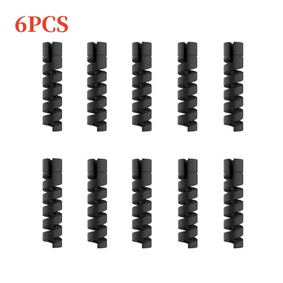 6/20pcs Cable Protector Silicone Charge Cable Spiral Winder Wire End Cord Savers Cover For Phone USB Charger Cable Accessories