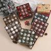 16pcs 6cm Christmas Hanging Balls Set Foam Xmas Tree Ornaments Home Decoration