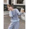 Korean Small Fragrance Suit Women's Autumn New Fake Two-piece Coat Wide-leg Pants Two-piece Suit