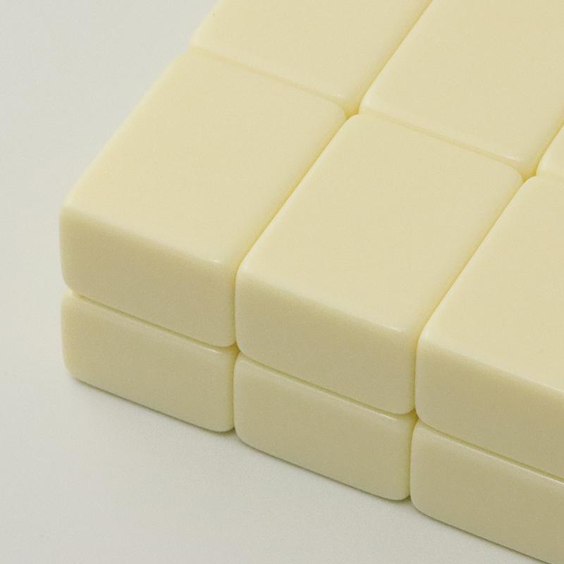 Handmade Blank Mahjong Tile Single Substitute Decorative Children's Building Blocks Non-Engraved Mahjong Set Travel Lightweight