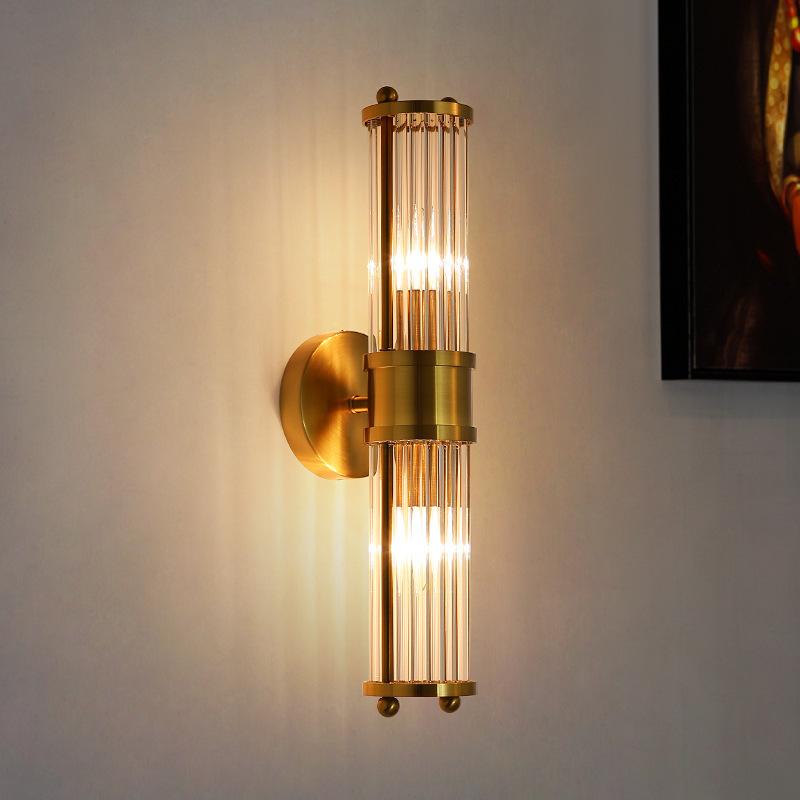 Nordic Crystal Wall Sconce: Elegant Living Room & Bedroom Light Fixture
