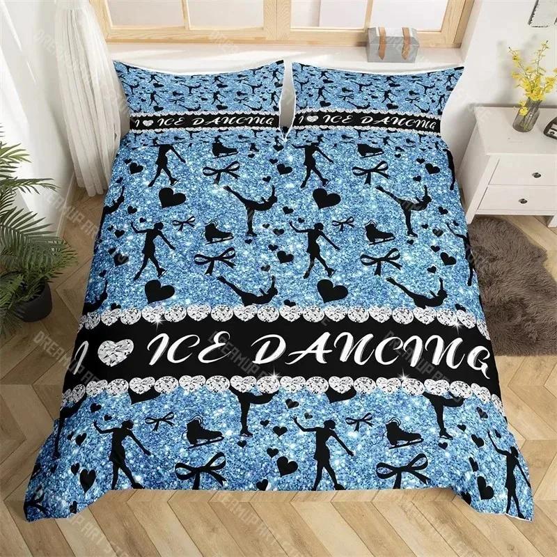 Set Copripiumino Sport Ginnastica Arcobaleno Acquerello Tie Dye Set Biancheria da Letto Queen Microfibra Coperta Trapuntata Cheerleading Per Amante dello Yoga