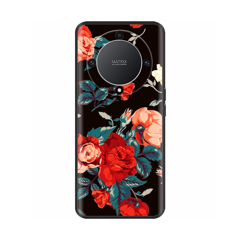 For Honor Magic 6 Lite Case Magic6 Lite Liquid Silicone Soft TPU Back Bumper Skull Marble Print Fundas For Honor Magic 6 Lite 5G