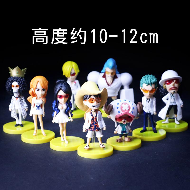 1Set Anime One Piece Figure Luffy Hancock Wedding Dress Series WCF Ace Zoro Nami Marco Collection Dolls Toys for Children Gifts