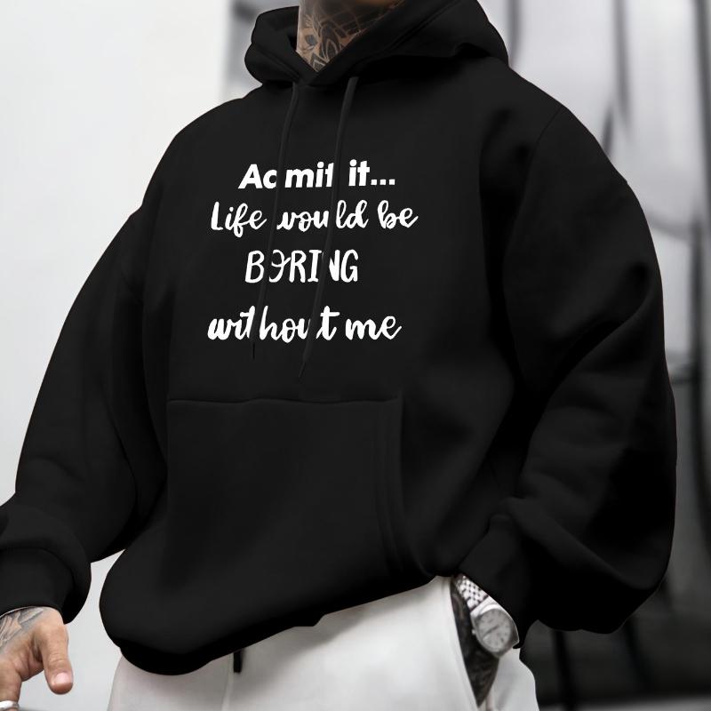 

Худи с капюшоном на флисовой подкладке, мужская толстовка с капюшоном, идеально подходит для зимних походов и семейных прогулок XXL чёрный