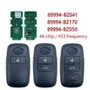 Replacement Key Fob With 2/3/4 Buttons 4A Chip And Black Plastic Shell Design 89994-BZ050 89994-BZ041 89994-BZ170