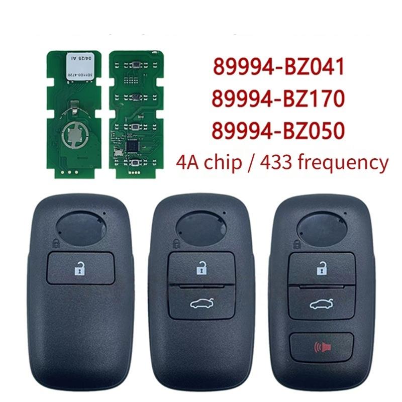 Replacement Key Fob With 2/3/4 Buttons 4A Chip And Black Plastic Shell Design 89994-BZ050 89994-BZ041 89994-BZ170