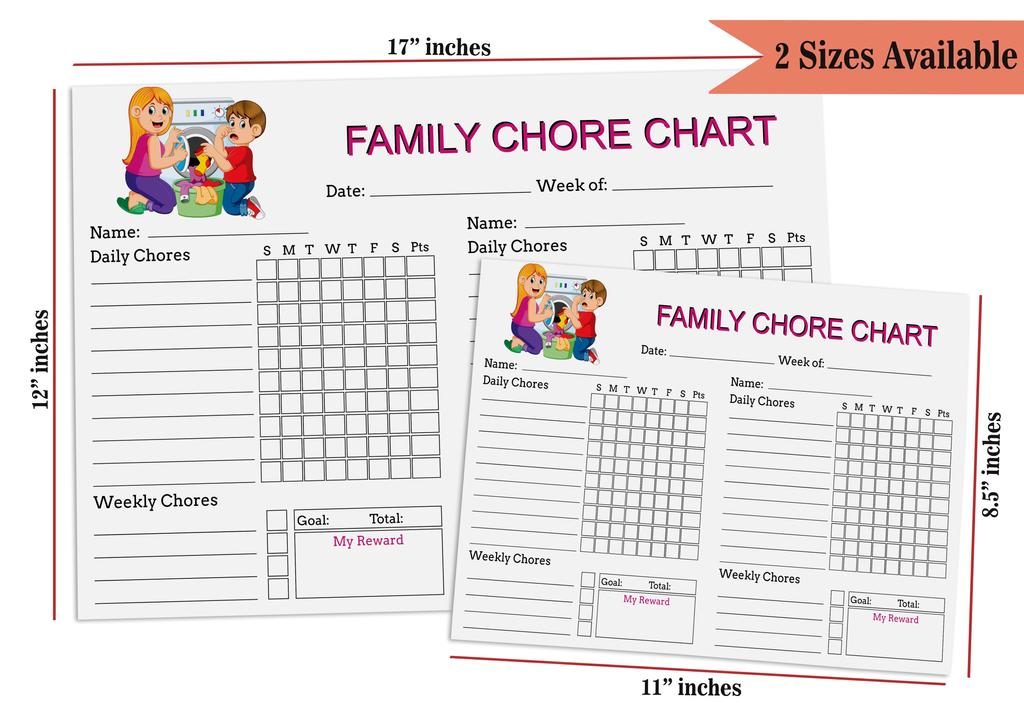 Inkdotpot Magnetic  Whiteboard Family Chore Chart Chore  Chart For  Refrigerator  - Dry Erase Behavior Chart For Kids