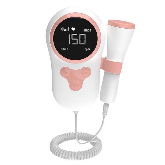 

Portable Handheld Fetal Doppler Heartbeat Monitor for Home Use розовый
