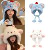 Cute Fluffy Fur Ear Protection Cap Windproof Thick Mongolian Hat Cartoon Sheep Keep Warm Headgear Hat Gifts