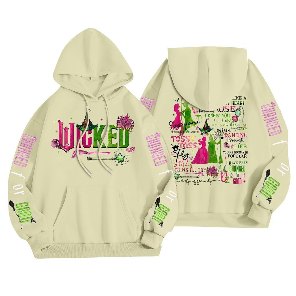 Women's Fashionable Casual Hooded Long Sleeved Printed Sweatshirt