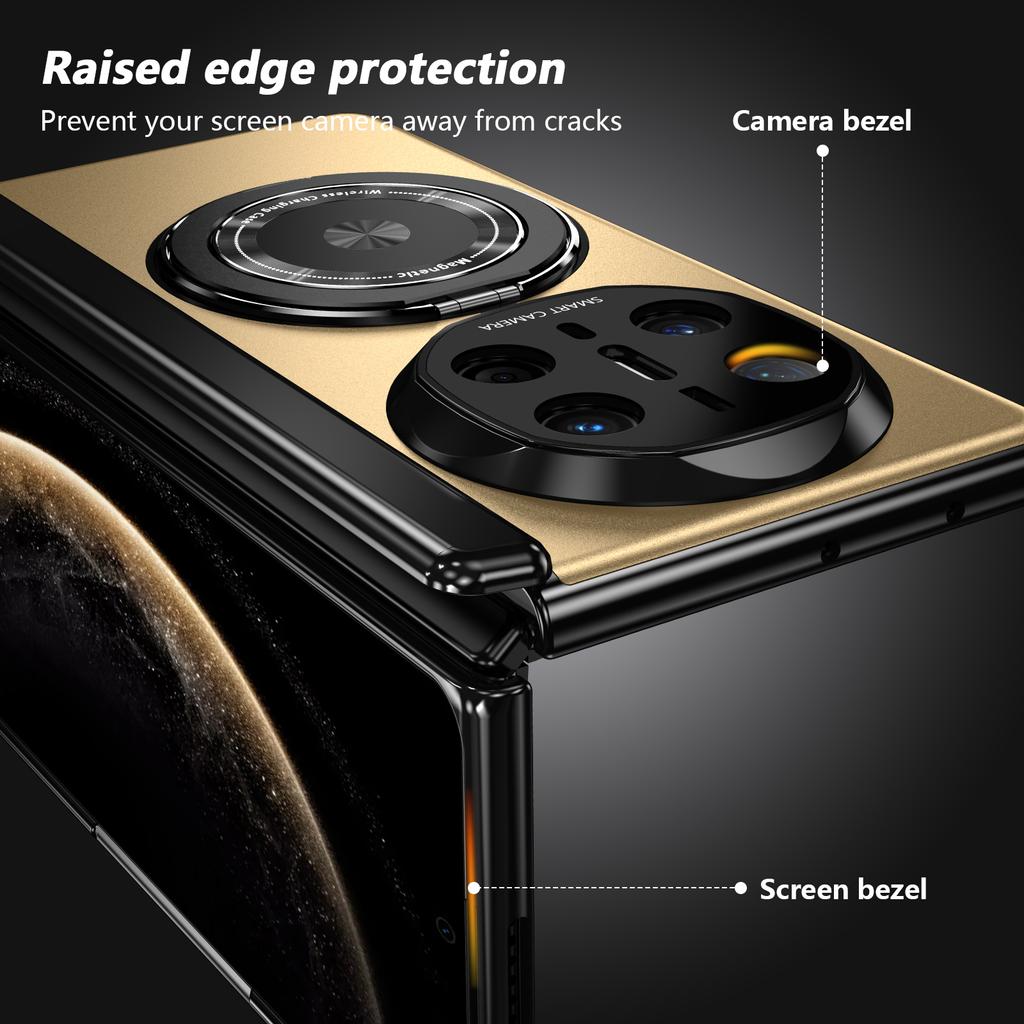 2700 Gass Strong Magnetic 360 Stand Ring Case for Huawei Mate X5 X6 XT Ultimate- Metal Hinge Protection with Screen Protector