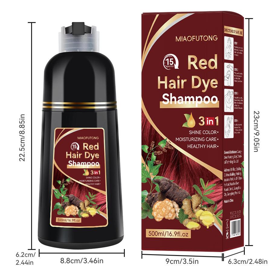 Bruine Haarkleur Shampoo | 3-in-1 , Hydrateren, Voeden, Natuurlijke Gember Formule 100ml
